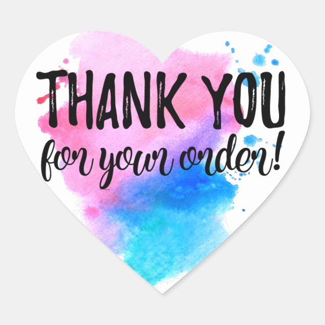 Thank you for your order label (Front)