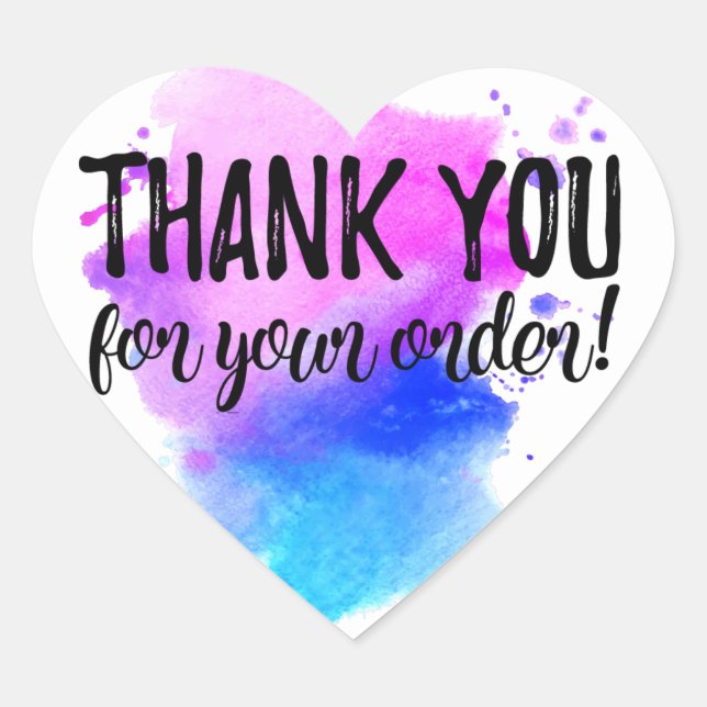 Thank you for your order label (Front)