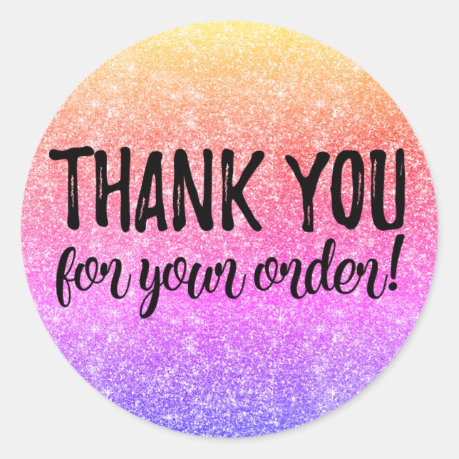 Thank you for your order label (Front)