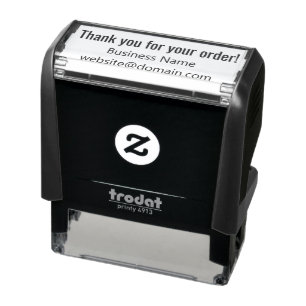 Thank you for your order label rubber stamp