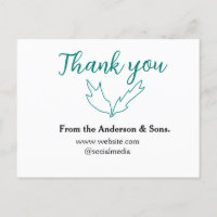 Thank you for your order leaf website company name