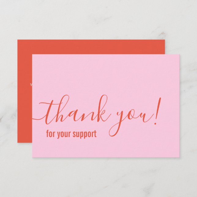 THANK YOU for your order modern insert pink orange (Front/Back)