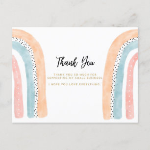 Thank you for your order Package Insert Postcard