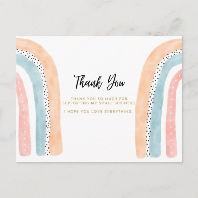 Thank you for your order Package Insert Postcard (Front)
