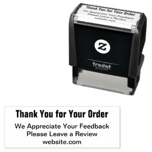 Thank You for Your Order Please Leave a Review Self-inking Stamp