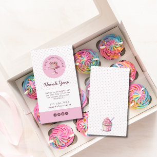 Thank You For Your Order Polka Dot Cake Baker Business Card