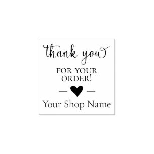 Thank you for your order shop stamp