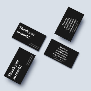 Thank You For Your Order, Small Business Customise Card