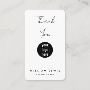 Thank You For Your Order & Social Media Icons  Business Card