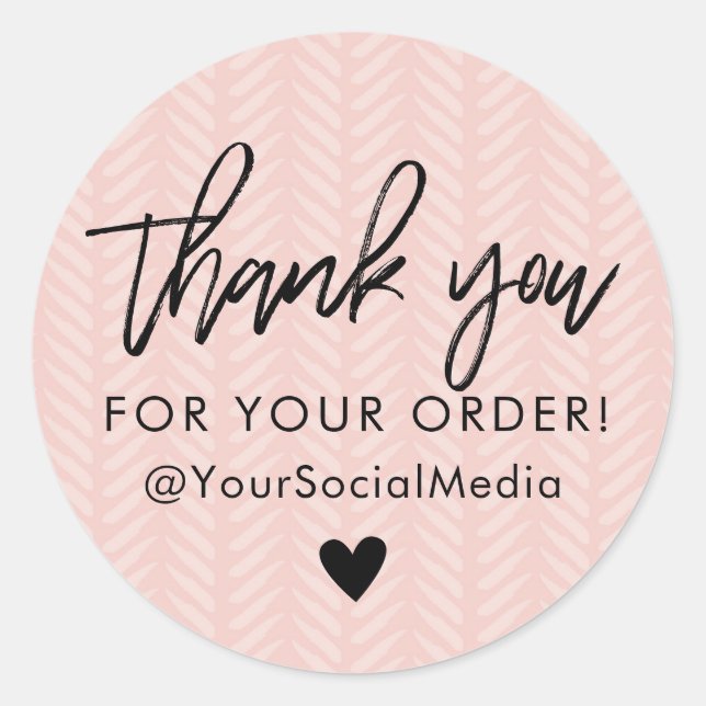 Thank You For Your Order Stickers (Front)