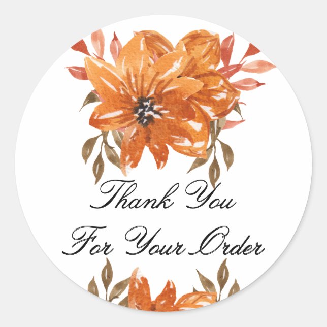 Thank you for your order stickers (Front)
