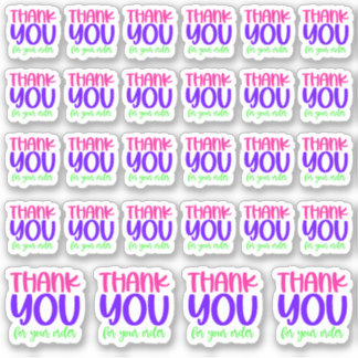 Thank You For Your Order - Vinyl Sticker