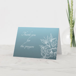 Thank You For Your Prayers Flower Drawing. Card