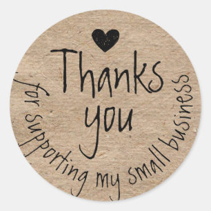 Thank You - For Your Purchase - Business Classic Round Sticker