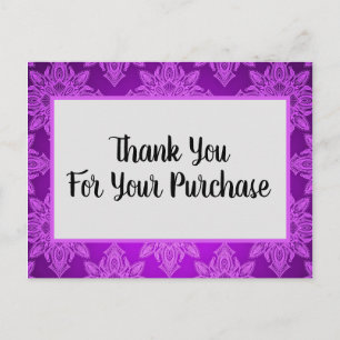 Thank You for Your Purchase Business Postcard