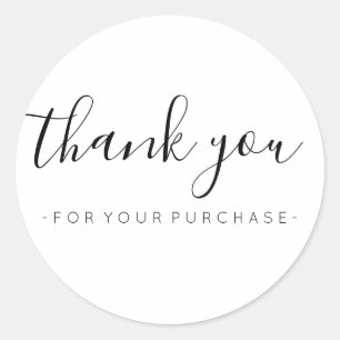 Thank You for Your Purchase Classic Round Sticker