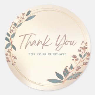 Thank you for your purchase  classic round sticker