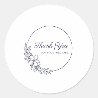 THANK YOU for your purchase Classic Round Sticker