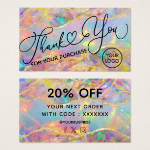thank you for your purchase colourful opal