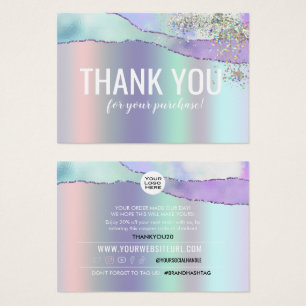 Thank You For Your Purchase Customer Discount Card