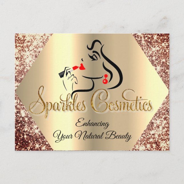 Thank you for your purchase Gold glitter Postcard (Front)