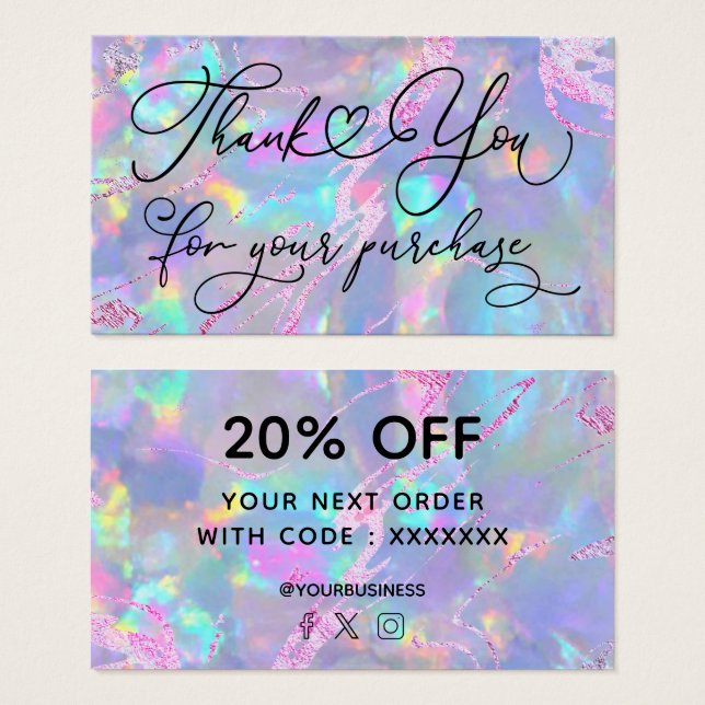 thank you for your purchase opal texture (Front & Back)