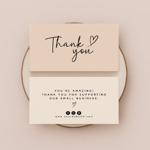 Thank you for your purchase / order business card