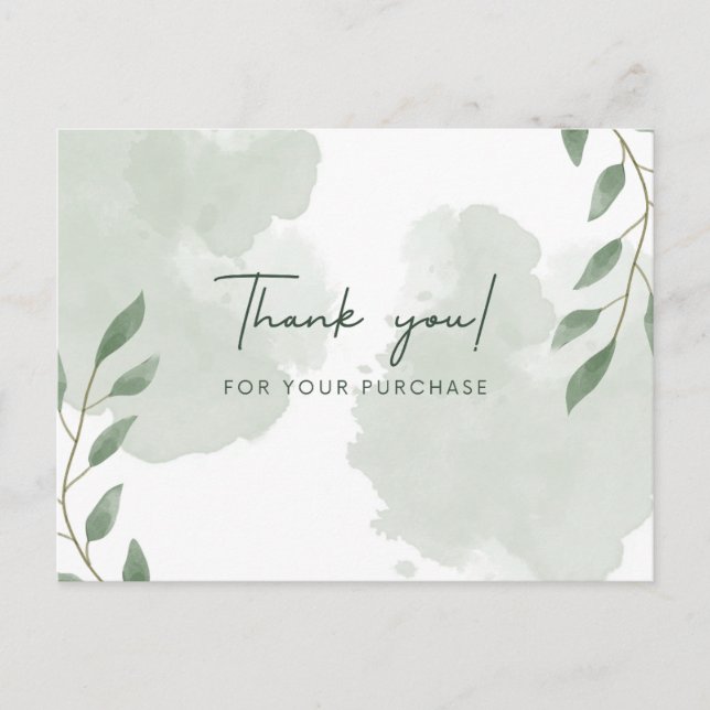 Thank you for your purchase  postcard (Front)
