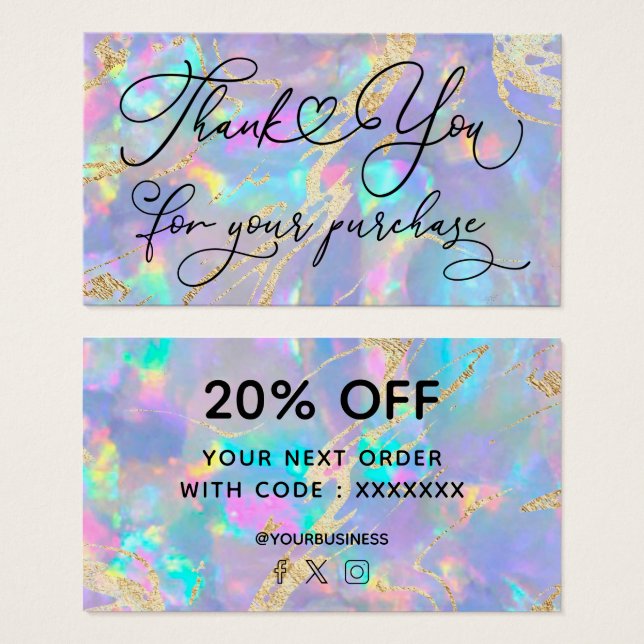 thank you for your purchase purple opal (Front & Back)