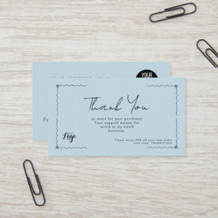 Thank You for Your Purchase Small Business Card   