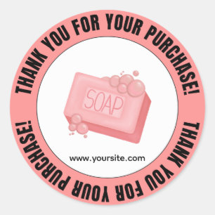 Thank You for Your Purchase Soap Classic Round Sticker