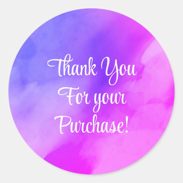 Thank you for your purchase stickers (Front)