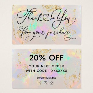 thank you for your purchase white opal