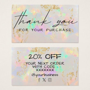 thank you for your purchase white opal