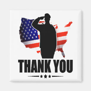 Thank You for your Service American Flag Magnet