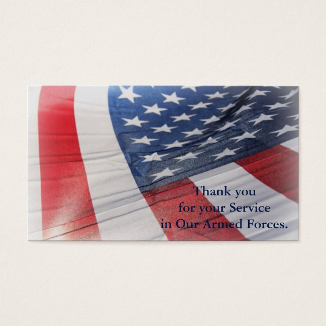 Thank you for your Service Armed Forces Card (Front)