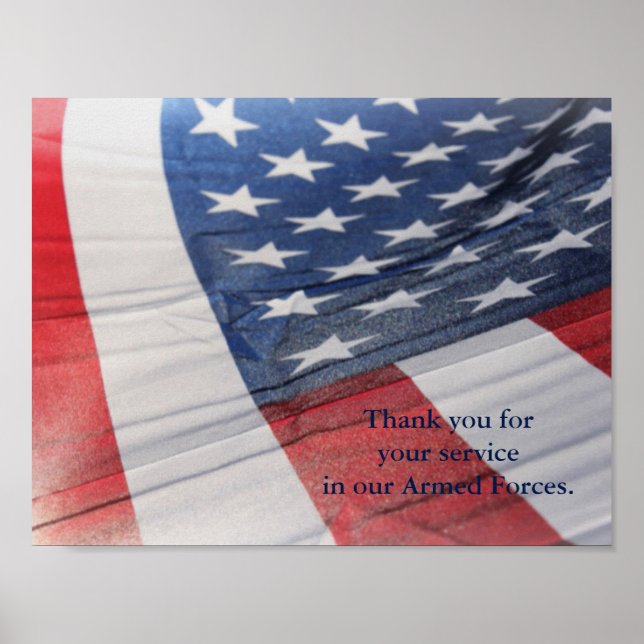 Thank you for your Service Armed Forces Poster (Front)
