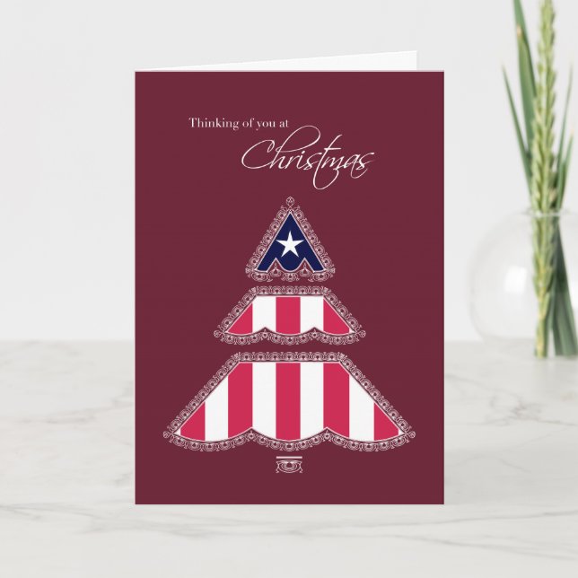 Thank you for Your Service at Christmas, Patriotic Card (Front)