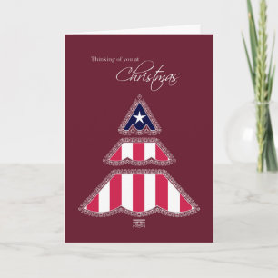 Thank you for Your Service at Christmas, Patriotic Card