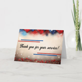 Thank you for your service card