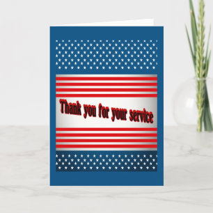 Thank you for your Service  Card