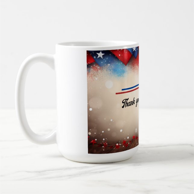 Thank you for your service coffee mug (Left)