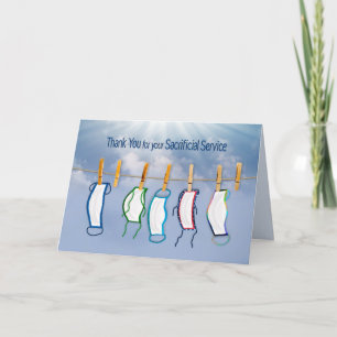 Thank You for Your Service, Coronavirus COVID-19, Card