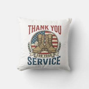 Thank You for Your Service Military Boots Shirt De Cushion