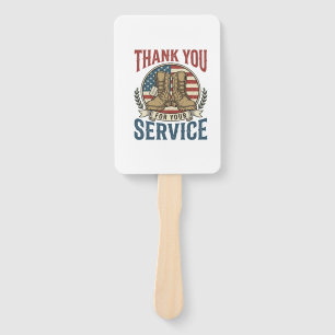 Thank You for Your Service Military Boots Shirt De Hand Fan
