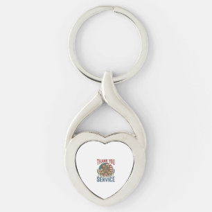 Thank You for Your Service Military Boots Shirt De Key Ring