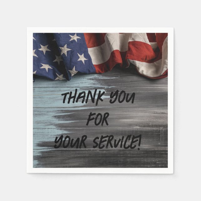Thank you for your service napkin (Front)