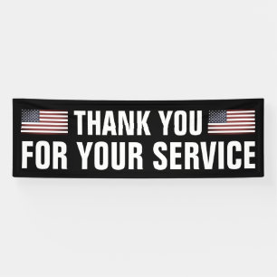 Thank You For Your Service patriotic US flag sign