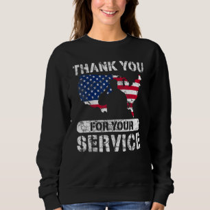 Thank You For Your Service Patriotic Veterans Day_ Sweatshirt
