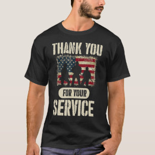 Thank You For Your Service Patriotic Veterans Day T-Shirt